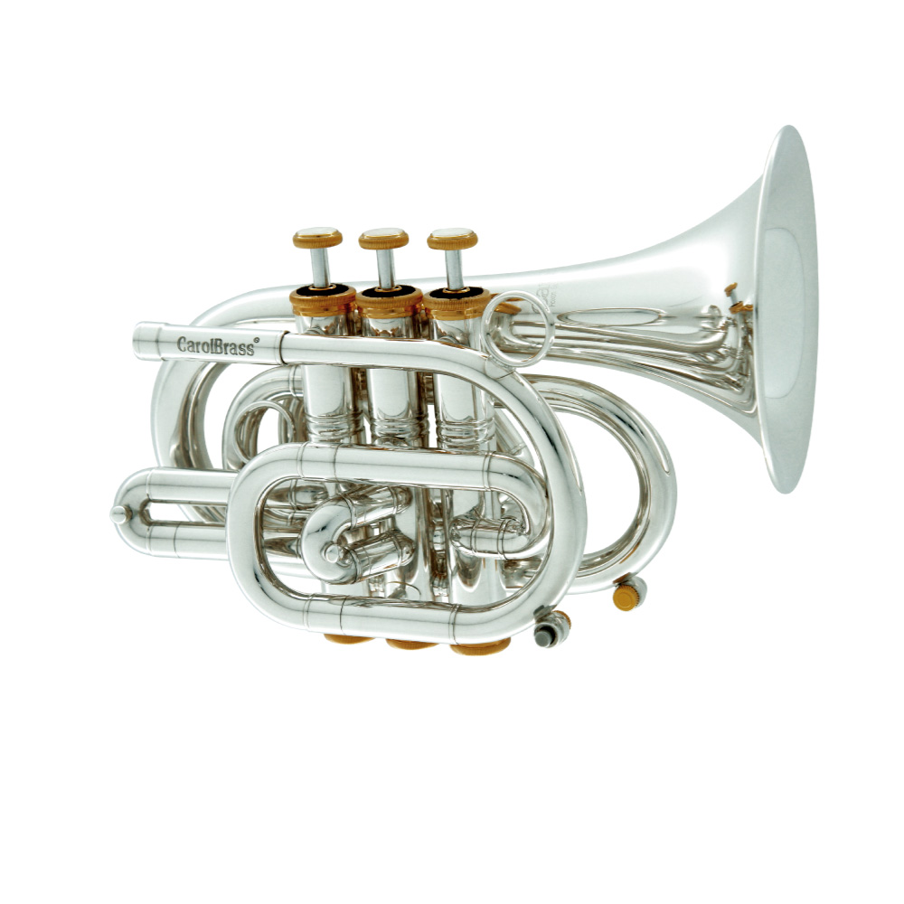 Carol Brass Bb Pocket Trumpet Silverplated CPT3000GLSBBSG