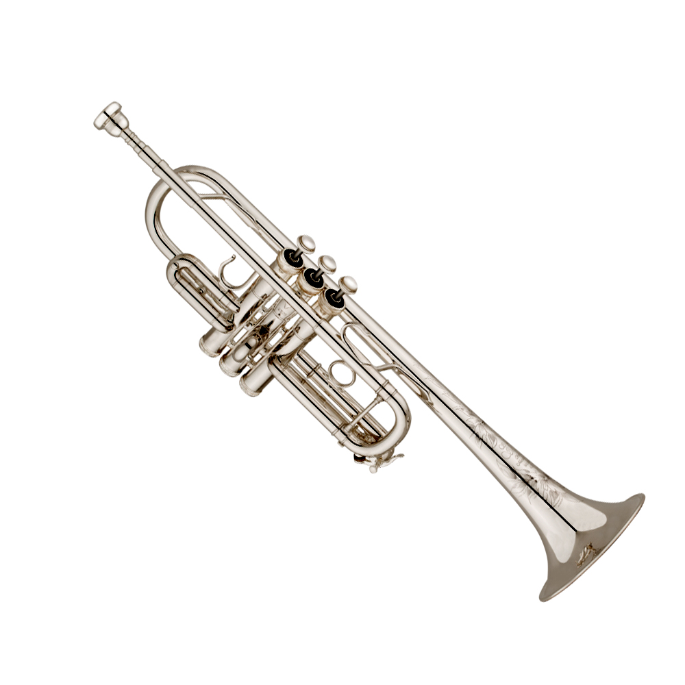 S.E Shires TRAZ Professional B Flat Trumpet Silver Plated Model AZ -  Trumpets for students to pro players - Cornets and Flugelhorns - Sax &  Woodwind and Brass
