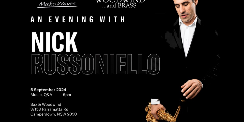 Saxophonists! Join us for an Evening with Nick Russoniello